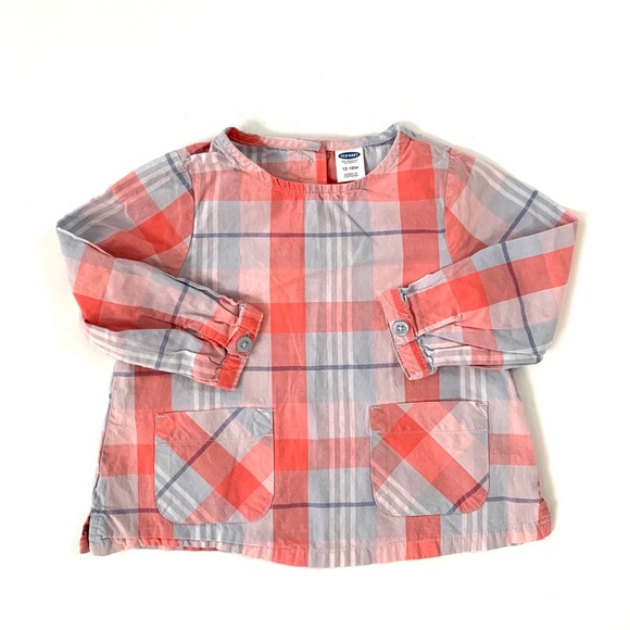 Old Navy Other - 3/$25 Old Navy Baby Girl Plaid Top